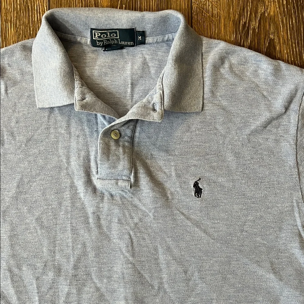 Polo Ralph Lauren Light Blue Long Sleeve Polo Shirt Mens Size Medium